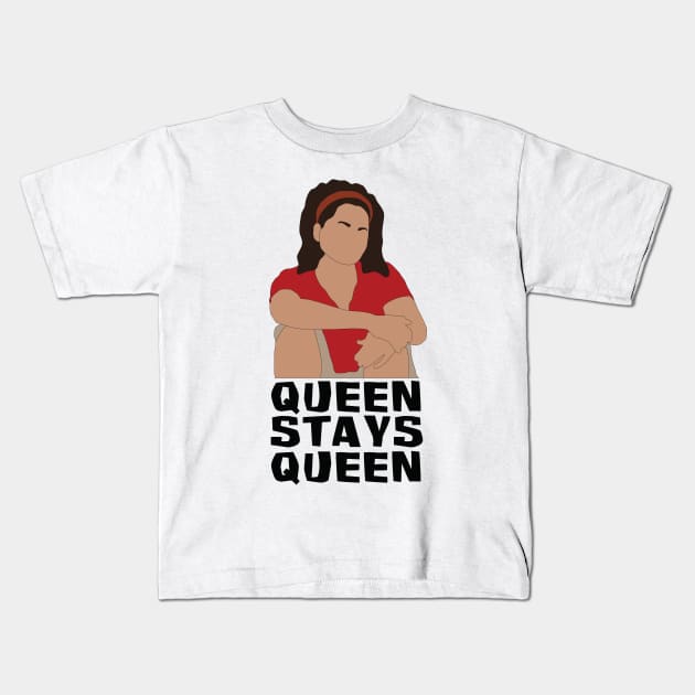 Sandra Queen Stays Queen Graphic Kids T-Shirt by katietedesco